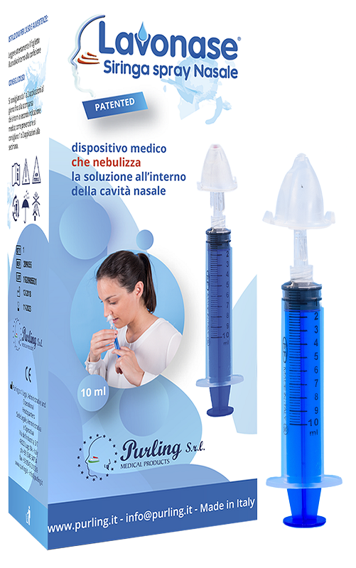 LAVONASE SIRINGA SPRAY NASALE NON STERILE 10 ML LUER-LOCK CON CAPPUCCIO + UGELLO NASALE CON RACCORDO LUER-LOCK + PERFORATORE CON VALVOLA NON RITORNO CON TAPPO - pharmaonline24.it