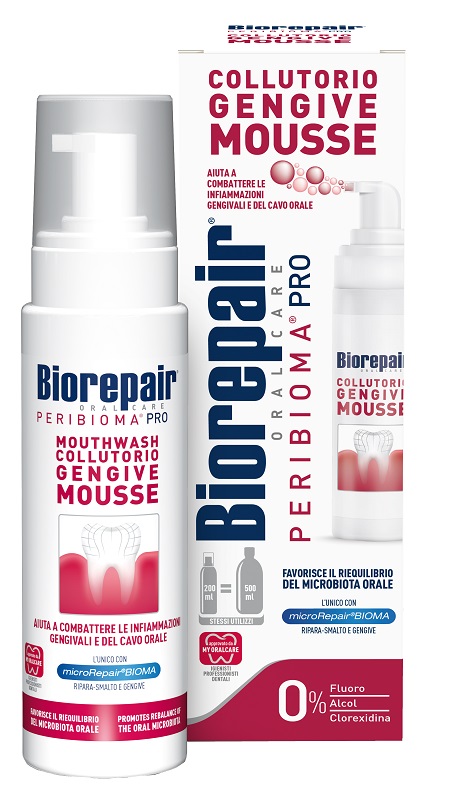 BIOREPAIR ORAL CARE PERIBIOMA PRO COLLUTORIO GENGIVE MOUSSE 200 ML - pharmaonline24.it