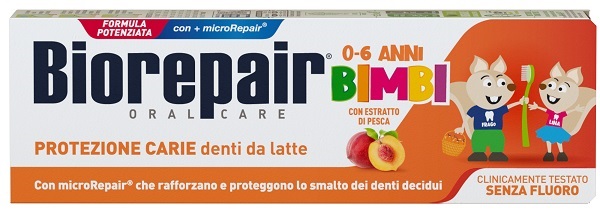 BIOREPAIR ORAL CARE KIDS 0-6 ANNI DENTI DA LATTE DENTIFRICIO CON ESTRATTO DI PESCA 50 ML - pharmaonline24.it