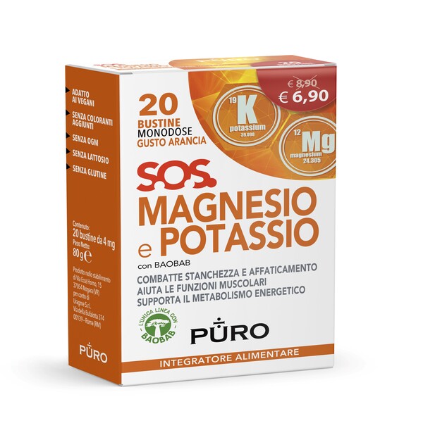 PURO MAGNESIO POTASSIO E BAOBAB 20 BUSTINE 4 G - pharmaonline24.it