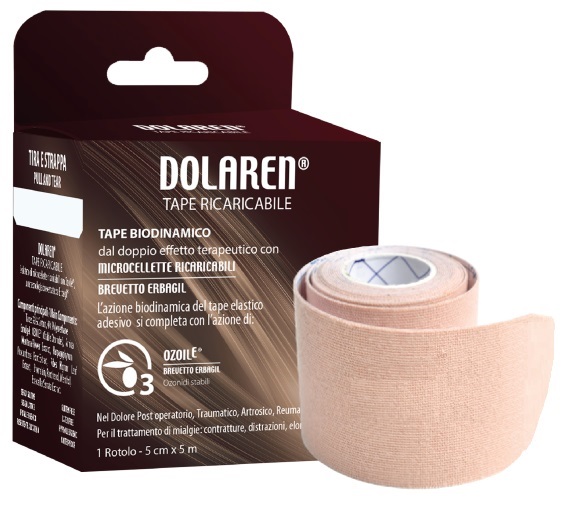 DOLAREN TAPE RICARICABILE CEROTTO TERAPEUTICO BEIGE CM 5X5 M IN ROTOLO - pharmaonline24.it