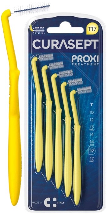 CURASEPT PROXI ANGLE T17 GIALLO/YELLOW 5 PEZZI - pharmaonline24.it