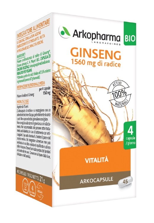 ARKOCPS GINSENG 45 CAPSULE BIO - pharmaonline24.it