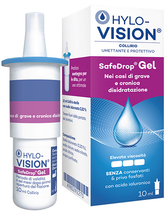 HYLOVISION SAFE DROP GEL 0,3% COLLIRIO UMETTANTE E PROTETTIVO 10 ML - pharmaonline24.it