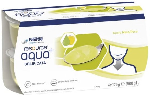 RESOURCE AQUA ACQUA GELIFICATA+APPLEPEAR CUP 6 4X125 G - pharmaonline24.it