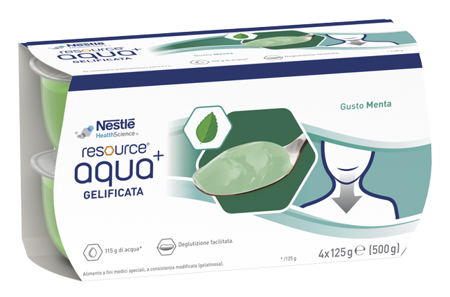 RESOURCE AQUA ACQUA GELIFICATA+MINT CUP 6 4X125 G - pharmaonline24.it