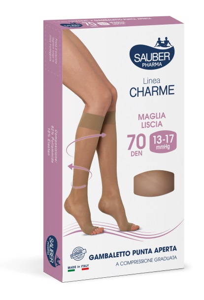 SAUBER GAMBALETTO OPEN TOE 70 DENARI MAGLIA LISCIA MEDIO TAGLIA 4 - pharmaonline24.it