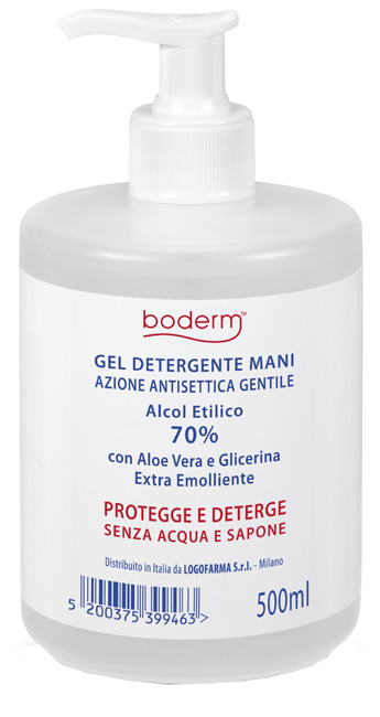 BODERM HAND CLEANSING GEL 70% 500 ML CON DISPENSER - pharmaonline24.it