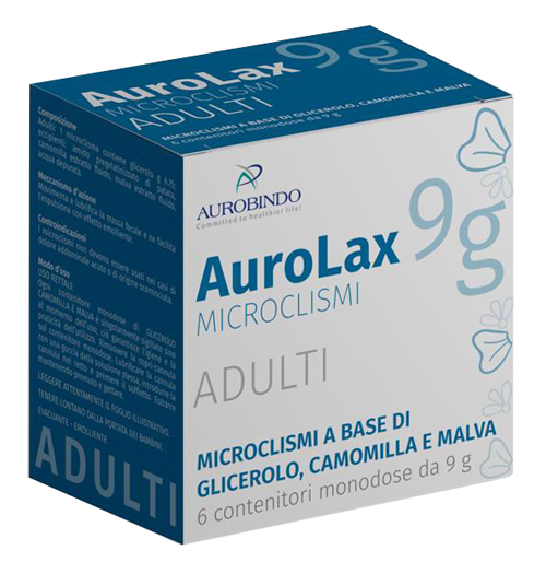 MICROCLISMI PER ADULTI AUROLAX 6 CONTENITORI 9 G - pharmaonline24.it