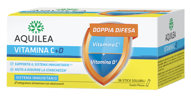 AQUILEA VITAMINA C+D 28 BUSTINE STICK - pharmaonline24.it