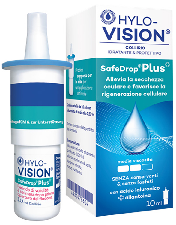 HYLOVISION SAFE DROP PLUS COLLIRIO IDRATANTE E PROTETTIVO 10 ML - pharmaonline24.it