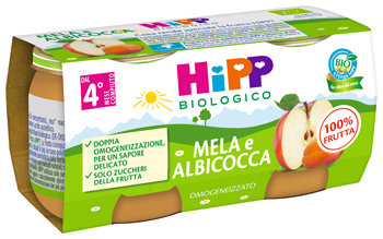 HIPP BIO OMOGENEIZZATO ALBICOCCA/MELA 2X80 G - pharmaonline24.it