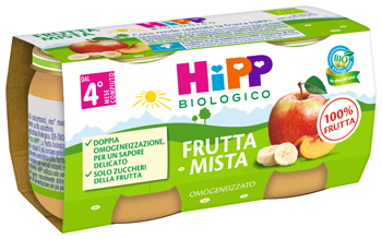 HIPP BIO OMOGENEIZZATO FRUTTA MISTA 2X80 G - pharmaonline24.it