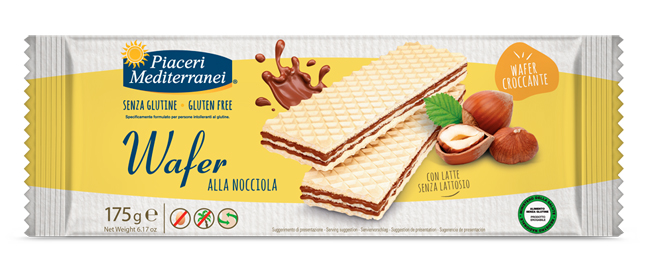 PIACERI MEDITERRANEI WAFER NOCCIOLA 175 G - pharmaonline24.it