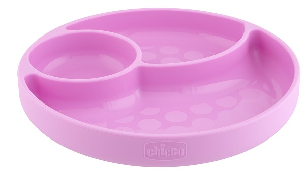 CHICCO PIATTO SILICONE VENTOSA ROSA - pharmaonline24.it
