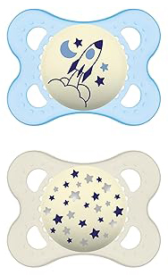 MAM SUCCHIETTO ORIGINAL NIGHT 2-6 MESI SILICONE MASCHIO 2 PEZZI - pharmaonline24.it