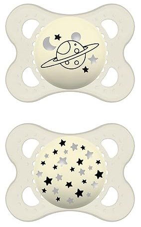 MAM SUCCHIETTO ORIGINAL NIGHT 2-6 MESI SILICONE NEUTRO 2 PEZZI - pharmaonline24.it