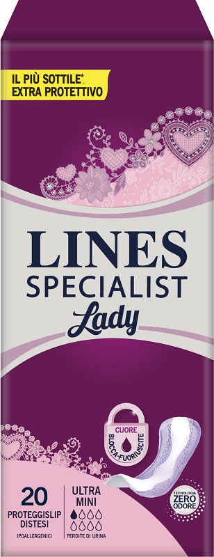 PANNOLONE SAGOMATO LINES SPECIALIST ULTRAMINI 20 PEZZI - pharmaonline24.it