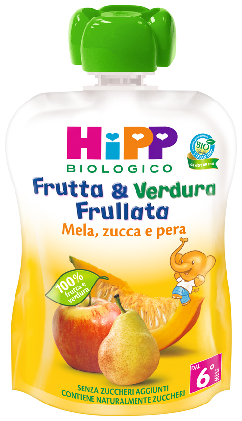 HIPP BIO FRUTTA & VERDURA MELA PERA ZUCCA 90 G - pharmaonline24.it