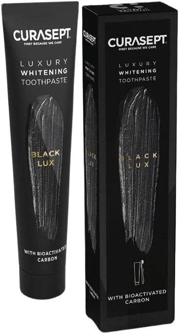 CURASEPT BLACK LUXURY WHITENING DENTIFRICIO 75 ML - pharmaonline24.it