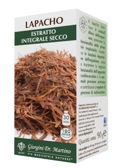 LAPACHO ESTRATTO INTEGRALE SECCO 90 G 180 PASTIGLIE - pharmaonline24.it