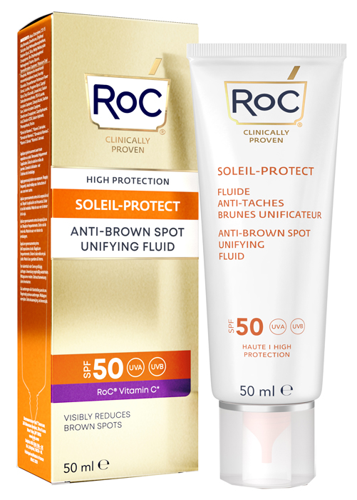ROC FLUIDO SOLARE VISO SPF 50+ ANTIMACCHIE BRUNE  50 ML - pharmaonline24.it