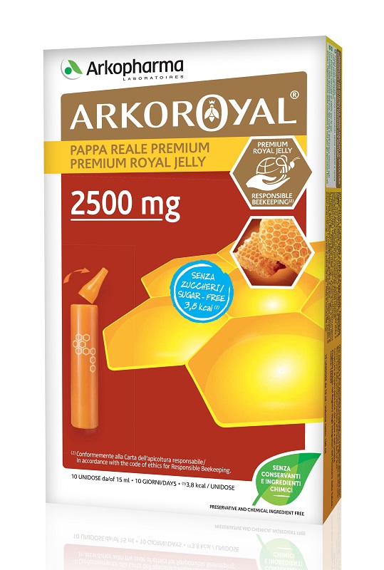 ARKOROYAL PAPPA REALE 2500 MG SENZA ZUCCHERO 10 FIALE - pharmaonline24.it