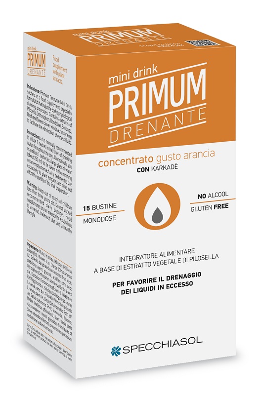 PRIMUM DRENANTE MINIDRINK ARANCIA 15 STICK DA 10 ML - pharmaonline24.it