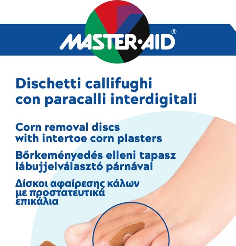 DISCHETTO CALLIFUGO 6 PEZZI + PARACALLO 6 PEZZI INTERDIGITALI MASTER-AID FOOTCARE B5 - pharmaonline24.it