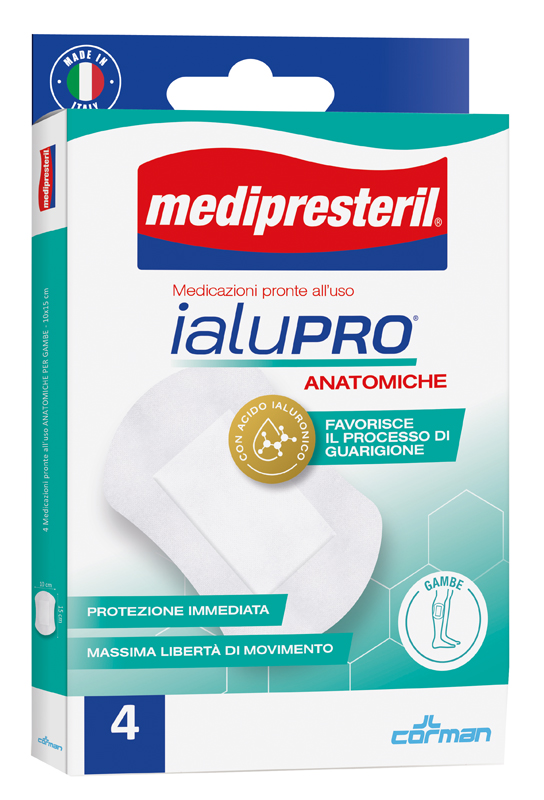 MEDIPRESTERIL IALUPRO GAMBE 10X15 CM 4 PEZZI - pharmaonline24.it