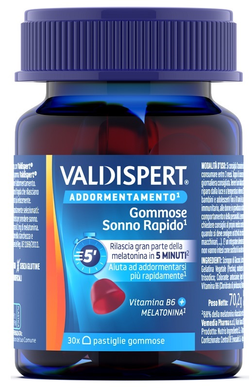 VALDISPERT GOMMOSE SONNO RAPIDO 30 PASTIGLIE GOMMOSE - pharmaonline24.it