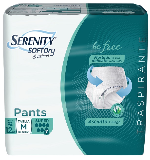 SERENITY PANTS SD SENSITIVE SUPER M 12 PEZZI - pharmaonline24.it