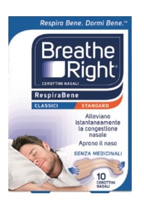 CEROTTI NASALI BREATHE RIGHT CLASSICI 10 PEZZI - pharmaonline24.it