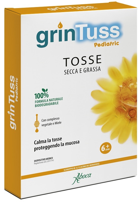 GRINTUSS PEDIATRIC SCIROPPO 12 FLACONCINI - pharmaonline24.it
