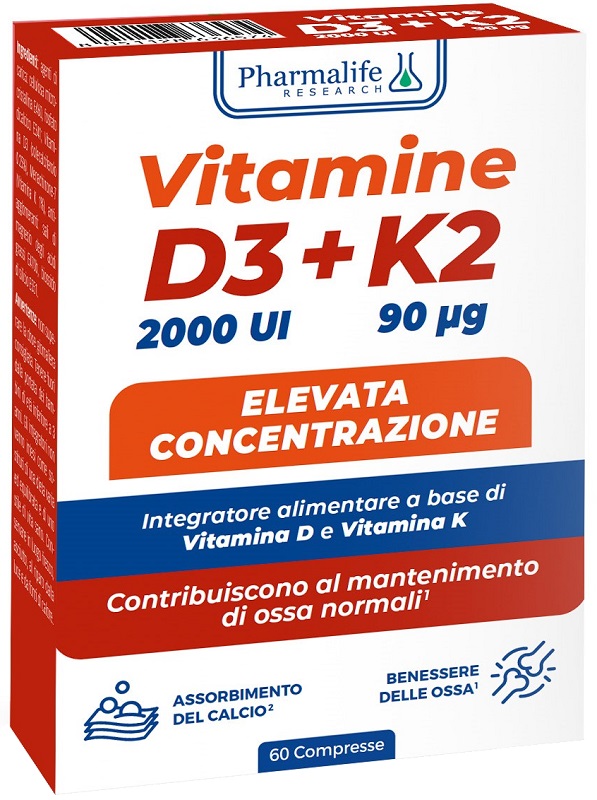 VITAMINE D3+K2 60 COMPRESSE - pharmaonline24.it