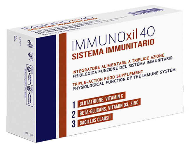IMMUNOXIL 40 SISTEMA IMMUNITARIO 40 COMPRESSE MASTICABILI - pharmaonline24.it