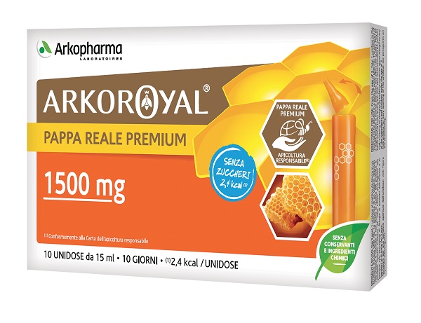 ARKOROYAL PAPPA REALE 1500MG SENZA ZUCCHERO 10 FLACONCINI DA 15 ML - pharmaonline24.it