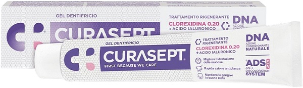 CURASEPT GEL DENTIFRICIO ADS DNA TRATTAMENTO RIGENERANTE 75 ML - pharmaonline24.it