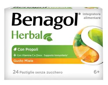 BENAGOL HERBAL MIELE 24 PASTIGLIE - pharmaonline24.it