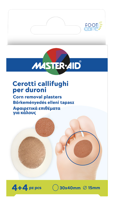 CEROTTO CALLIFUGO MASTER-AID FOOTCARE PER DURONI 4+4 PEZZI B1 - pharmaonline24.it