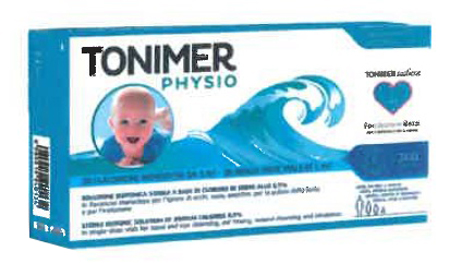 TONIMER PHYSIO MONODOSE SOLUZIONE ISOTONICA MULTIFUNZIONE A BASE DI CLORURO DI SODIO 0,9% 20 FLACONCINI 5 ML PROMO - pharmaonline24.it