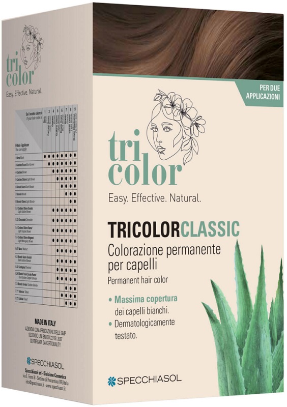 TRICOLOR CLASSIC 7 BIONDO 2 TUBI 50 ML + 2 SHAKER 50 ML + 4 BUSTINE 8 ML - pharmaonline24.it