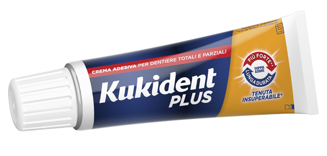 KUKIDENT PLUS DOPPIA AZIONE CREMA ADESIVA DENTIERE 40 G - pharmaonline24.it