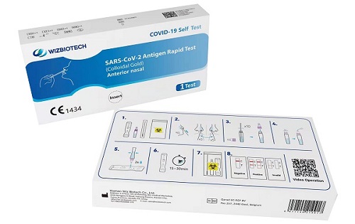 TEST ANTIGENICO RAPIDO COVID-19 AUTODIAGNOSTICO DETERMINAZIONE QUALITATIVA ANTIGENI SARS-COV-2 IN TAMPONI NASALI MEDIANTE IMMUNOCROMATOGRAFIA - pharmaonline24.it