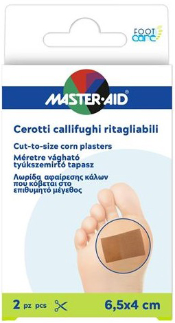 CEROTTO CALLIFUGO MASTER-AID FOOTCARE RITAGLIABILE 64X40 MM 2 PEZZI B3 - pharmaonline24.it