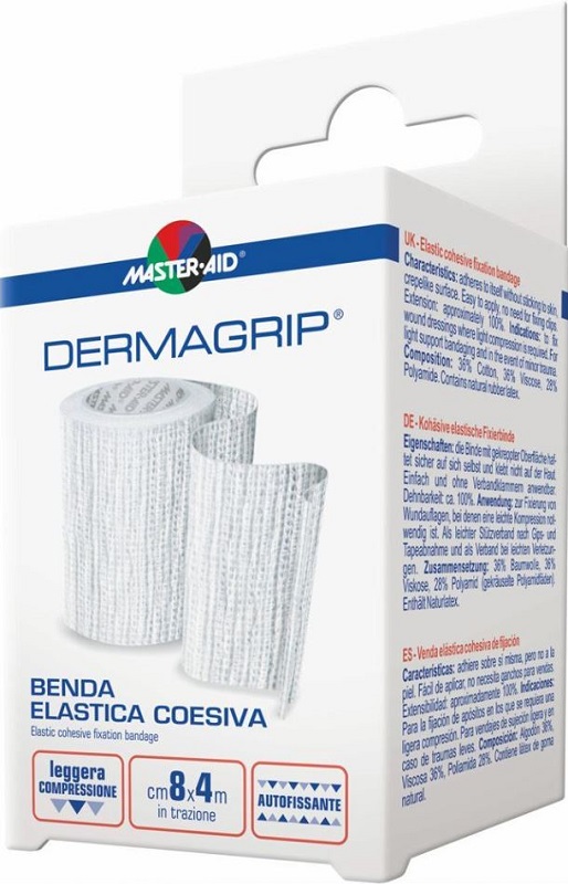 BENDA MASTER-AID DERMAGRIP COESIVA M 4X12 CM 1 PEZZO - pharmaonline24.it