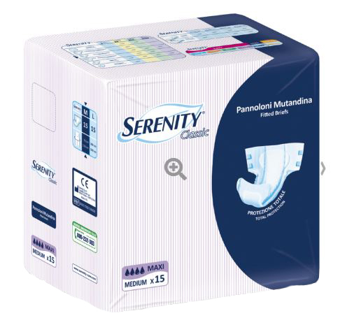 PANNOLONE MUTANDINA SERENITY CLASSIC MAXI TAGLIA EXTRALARGE 15 PEZZI - pharmaonline24.it
