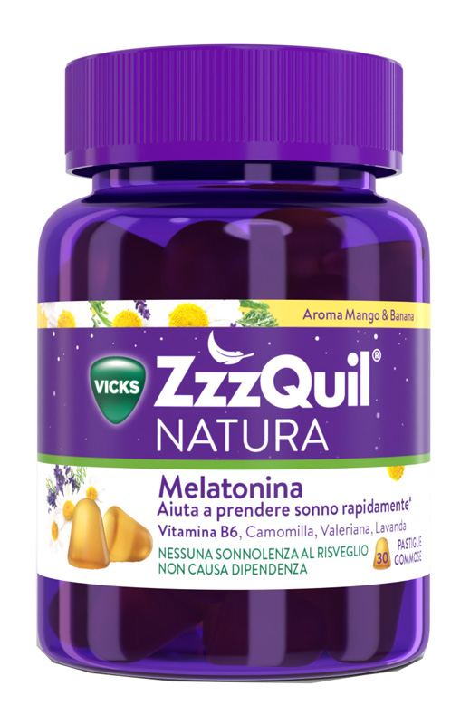 VICKS ZZZQUIL NATURA MANGO & BANANA 30 PASTIGLIE GOMMOSE - pharmaonline24.it