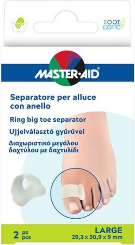 SEPARATORE ALLUCE MASTER-AID FOOTCARE CON ANELLO SMALL 2 PEZZI D3 - pharmaonline24.it