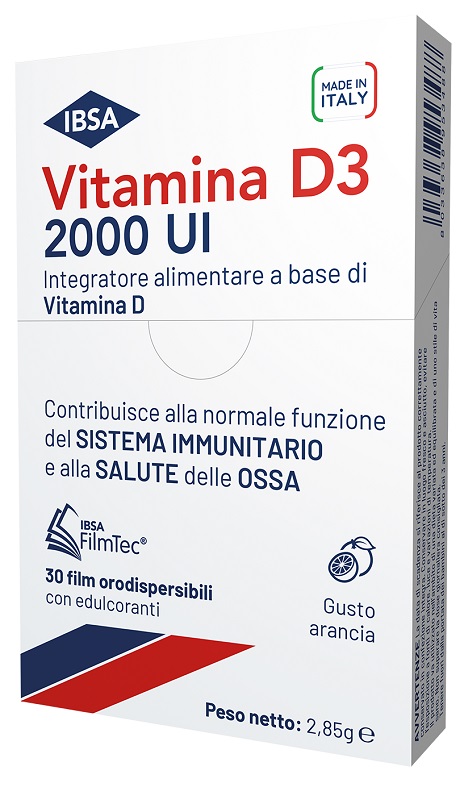 VITAMINA D3 IBSA 2000 UI 30 FILM ORODISPERSIBILI - pharmaonline24.it